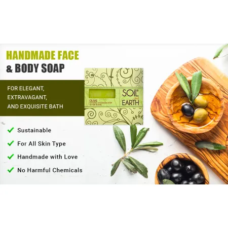 Soil and Earth Mydło oliwkowe naturalne ręcznie robione