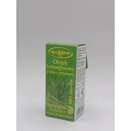 BAMER OLEJEK ETERYCZNY LEMONGRASOWY Z TRAWY CYTRYNOWEJ 100% NATURALNY